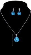 Picture of Vanguard Design For Sea Blue Platinum Plated 2 Pieces Jewelry Sets