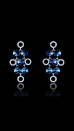 Picture of Unique Design Dark Blue Swarovski Element Drop & Dangle