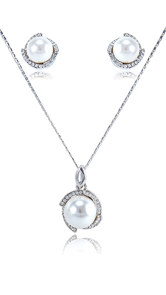 Picture of Touching Platinum Plated Classic 2 Pieces Jewelry Sets