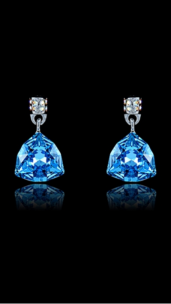 Picture of Sparkling And Fresh Colored Single Stone Zinc-Alloy Drop & Dangle