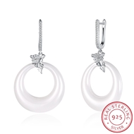 Picture of Fabulous Platinum Plated White Drop & Dangle