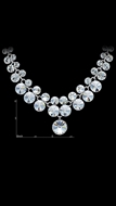 Picture of Delicate Platinum Plated Zinc-Alloy Collar 16 OR 18 Inches