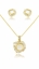Show details for Gorgeous And Beautiful Gold Plated Concise 2 Pieces Jewelry Sets