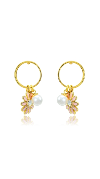 Picture of The Most Serviceable Venetian Pearl Gold Plated Drop & Dangle