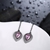 Picture of New Design Gunmetel Plated Pink Drop & Dangle