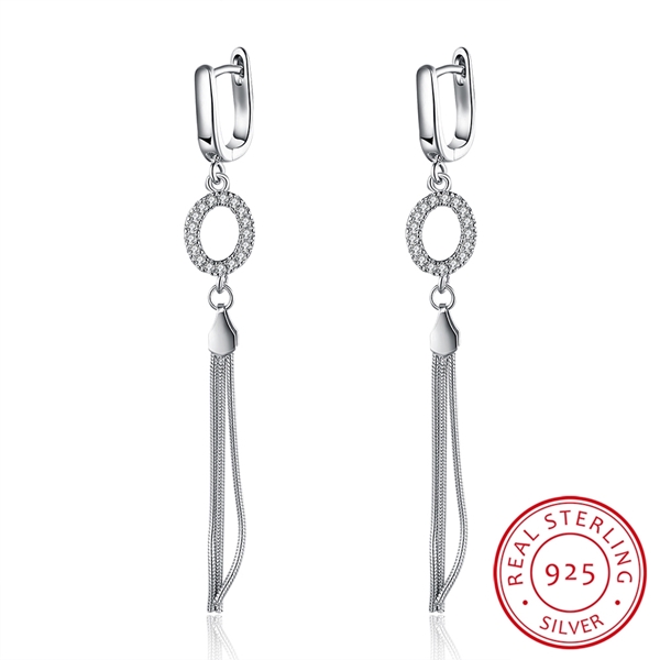 Picture of Long Lasting Platinum Plated Drop & Dangle