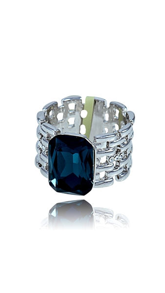 Picture of Trusted Dark Blue Platinum Plated Fashion Rings