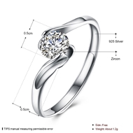 Picture of Simple And Elegant Platinum Plated White Fashion Rings