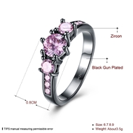 Picture of Well Produced Gunmetel Plated Pink Fashion Rings