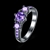 Picture of Natural Designed Gunmetel Plated Purple Fashion Rings