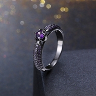 Picture of Online Gunmetel Plated Purple Fashion Rings