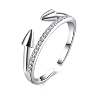 Picture of Lovely And Touching White Platinum Plated Fashion Rings