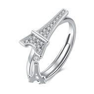 Picture of Cute Designed Platinum Plated White Fashion Rings