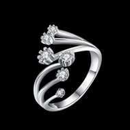 Picture of Superior Platinum Plated White Fashion Rings