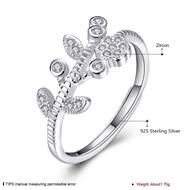 Picture of Latest Platinum Plated White Fashion Rings