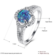 Picture of Online Wholesale Platinum Plated Blue Fashion Rings