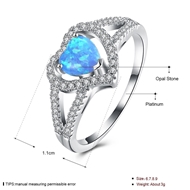 Picture of Cultured Blue Platinum Plated Fashion Rings