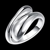 Picture of The Youthful And Fresh Style Of Platinum Plated White Fashion Rings