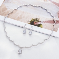 Picture of Wedding Big Necklace And Earring Sets 1JJ050896S