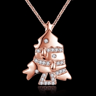 Picture of Cubic Zirconia Copper Or Brass Pendant Necklaces 3LK053796N