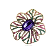 Picture of Artificial Crystal Zinc Alloy Brooches 2YJ053977