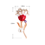 Picture of Flowers & Plants Artificial Crystal Brooches 2YJ053994