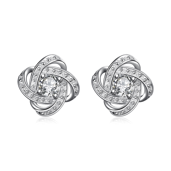 Picture of Charming White Cubic Zirconia Stud Earrings As a Gift