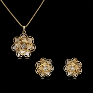 Picture of Great Big Zinc Alloy Necklace and Earring Set