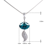 Picture of New Season Blue Swarovski Element Pendant Necklace with SGS/ISO Certification