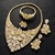 Picture of Wholesale Gold Plated Flowers & Plants 4 Piece Jewelry Set with No-Risk Return