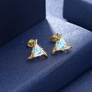 Picture of Brand New Blue Fashion Stud Earrings for Girlfriend