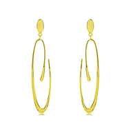 Picture of Low Cost Zinc Alloy Big Dangle Earrings with Low Cost