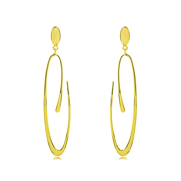 Picture of Low Cost Zinc Alloy Big Dangle Earrings with Low Cost