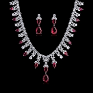 Picture of Amazing Big Luxury Necklace and Earring Set