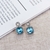 Picture of Nickel Free Platinum Plated Blue Dangle Earrings with Easy Return