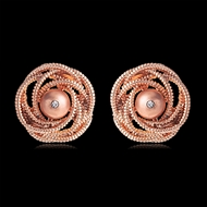 Picture of Dubai Rose Gold Plated Stud Earrings in Exclusive Design