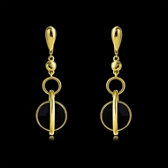 Picture of Buy Zinc Alloy Gold Plated Dangle Earrings with Wow Elements