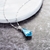 Picture of Geometric Blue Pendant Necklace with Beautiful Craftmanship