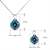 Picture of Good Quality Artificial Crystal Blue Necklace and Earring Set