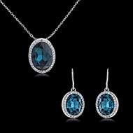 Picture of Need-Now Blue Zinc Alloy Necklace and Earring Set from Editor Picks