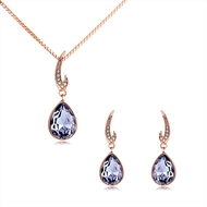 Picture of Pretty Artificial Crystal Casual Necklace and Earring Set