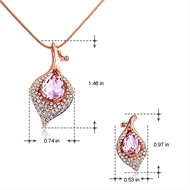 Picture of Casual Artificial Crystal Necklace and Earring Set with Beautiful Craftmanship