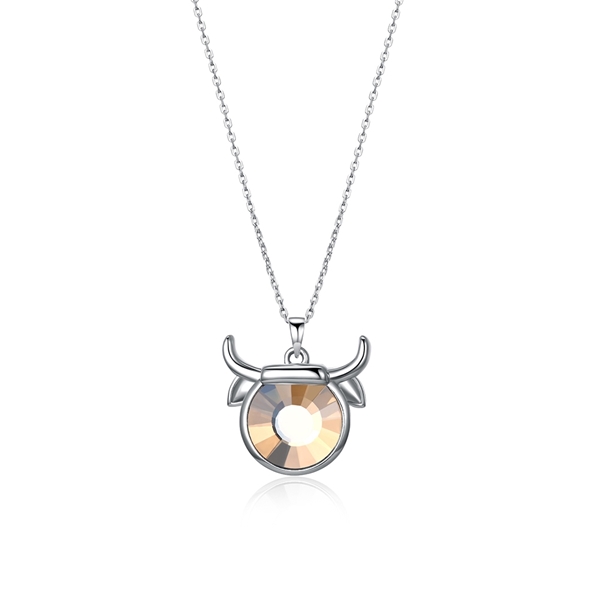 Picture of Fashion Swarovski Element Platinum Plated Pendant Necklace