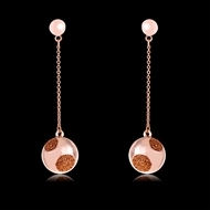 Picture of Brand New Rose Gold Plated Zinc Alloy Dangle Earrings with Full Guarantee