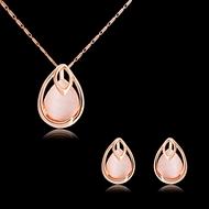 Picture of Classic Rose Gold Plated Necklace and Earring Set with Fast Shipping