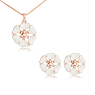 Picture of Need-Now White Flowers & Plants Necklace and Earring Set from Editor Picks