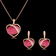 Picture of Ce Certificated Zinc-Alloy Heart & Love 2 Pieces Jewelry Sets