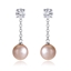 Show details for Trendy Platinum Plated Swarovski Element Pearl Drop & Dangle Earrings From Reliable Factory