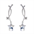 Picture of Funky Star Medium Drop & Dangle Earrings