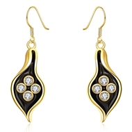 Picture of Best Cubic Zirconia Gold Plated Drop & Dangle Earrings